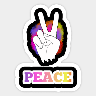 peace  hand Sticker